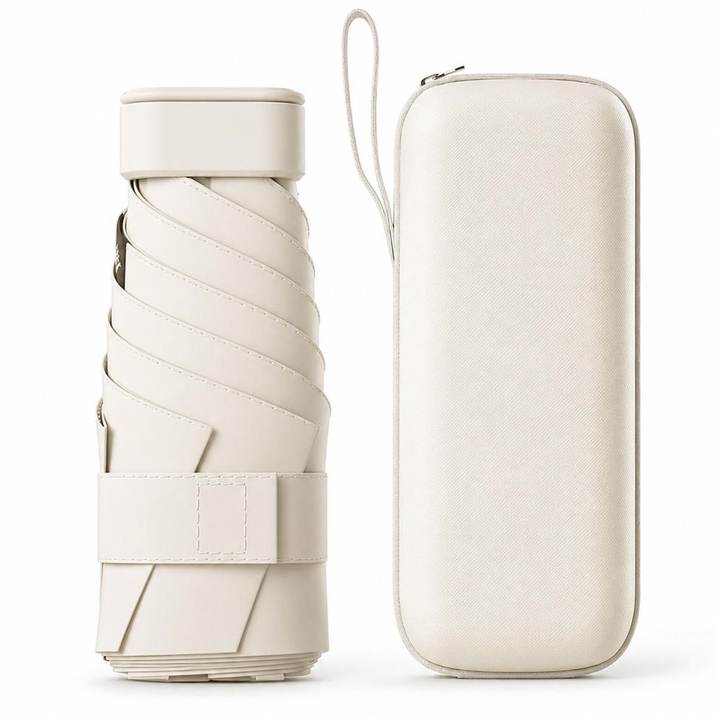 Mini Taschenschirm UV-Schutz UPF 50+, winddichter Reise Produktbild 