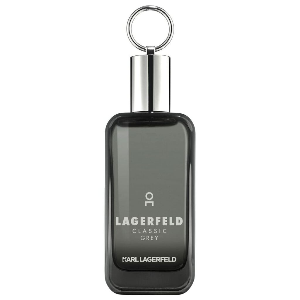 A bottle of Karl Lagerfeld Classic Grey Eau de Toilette.