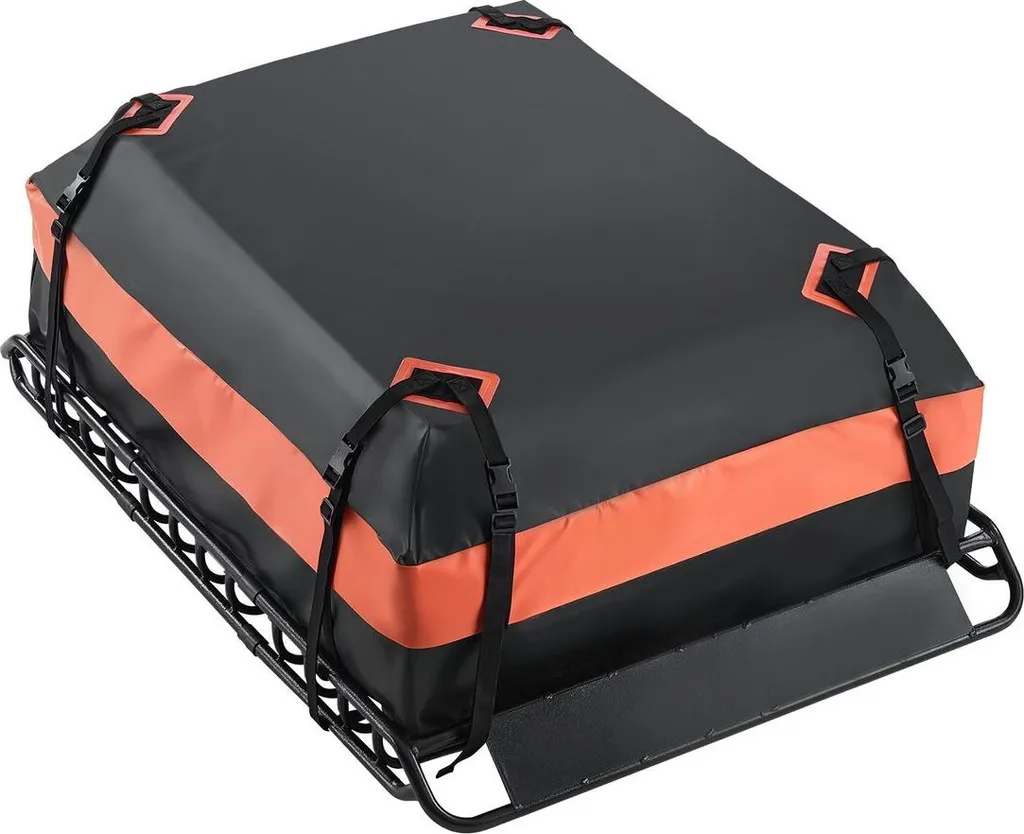 Panier de toit robuste 130x91 cm avec rails de sécurité pour chargement