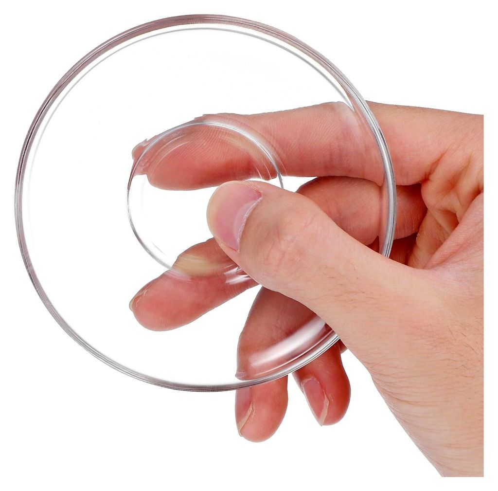 8 Stück Runde Glasuntertassen Transparent Stabile Teebeutelhalter Snack- und Dessertteller aus Klarglas Multifunktional für Tee- und Kaffeegenuss