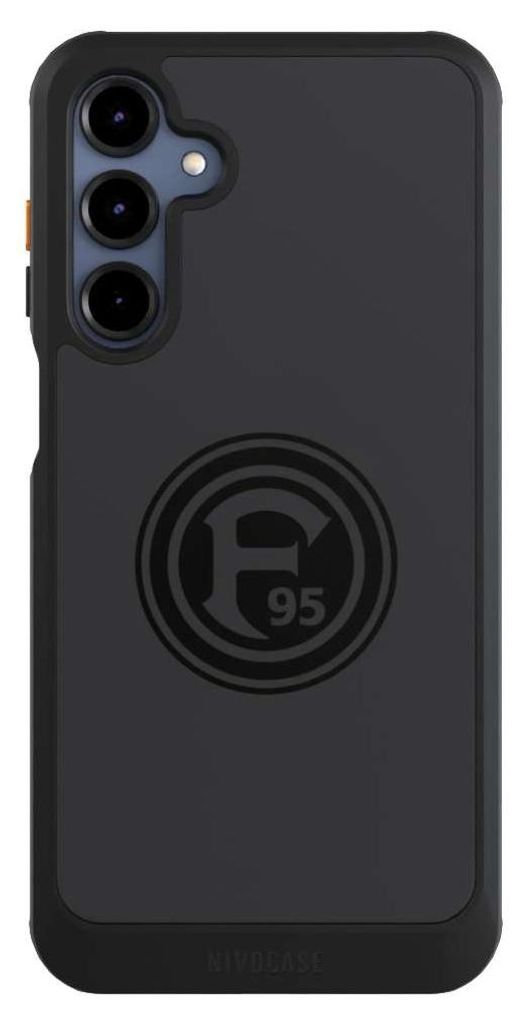 NIVOCASE Hülle für Samsung Galaxy A16 5G Handyhülle NIVOcore Case Schwarz F95 Fortuna Düsseldorf Logo