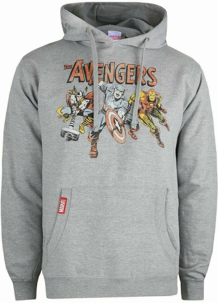 Avengers - Kapuzenpullover für Herren TV125 (XXL) (Grau)