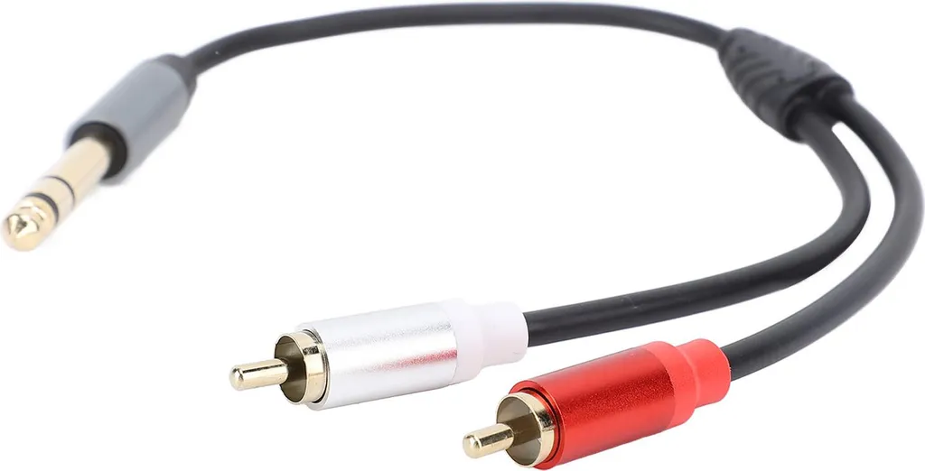 spina stereo da 6,35 mm a 2 cavi da 11,8 pollici Adattatore convertitore a Y per amplificatori, altoparlanti, lettori CD