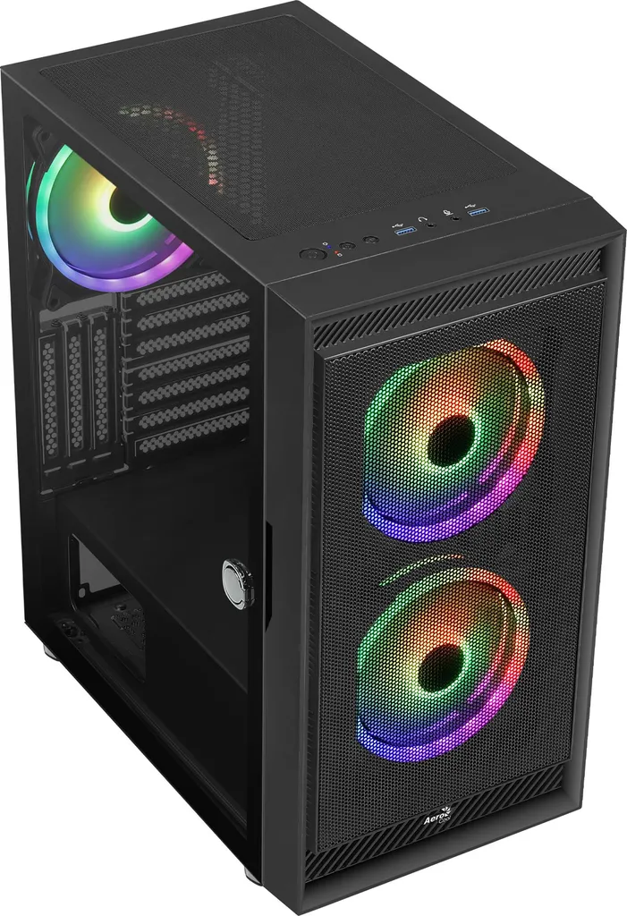 AeroCool Graphite V3 Case Gaming: 3 Ventole 14cm ARGB e Airflow Top - 9