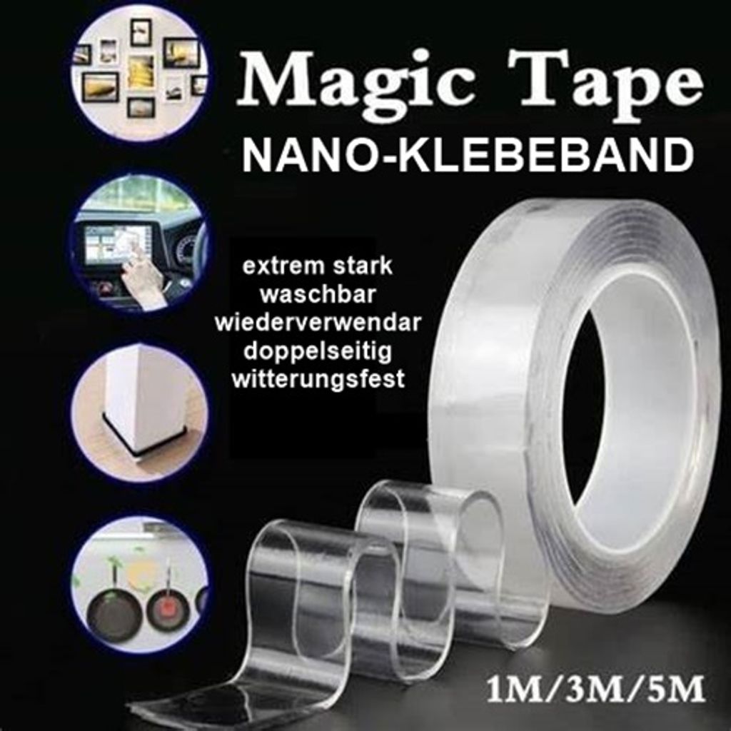 Nano Tape Doppelseitiges Klebeband Abnehmbares Gel Spurloses Klebeband DE 