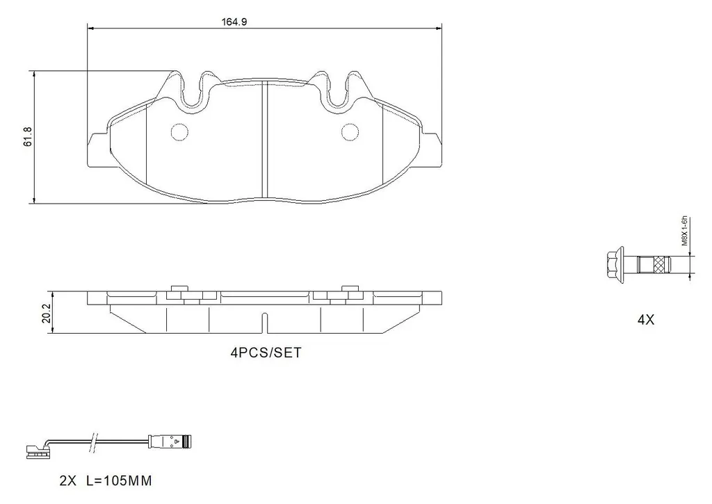 Plaquettes de frein avant pour MERCEDES VIANO W639 entretien freinage