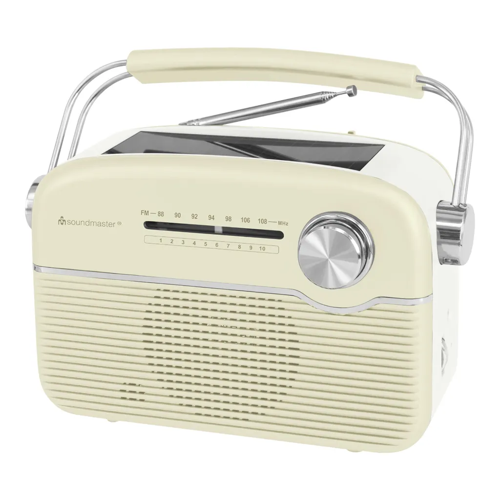 Radio Solaire Portable Soundmaster TR480BE - Récepteur FM pour Extérieur