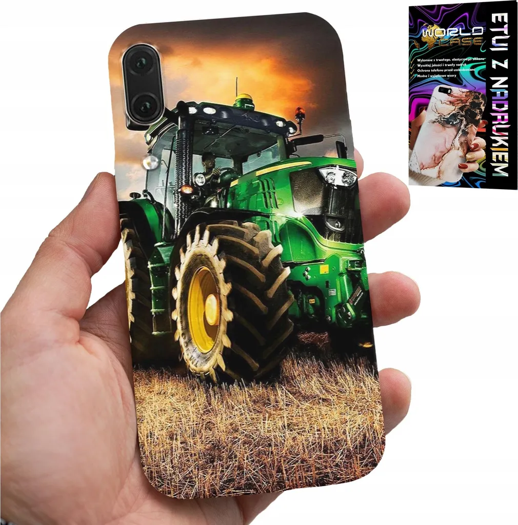Custodia per Huawei P20 - Trattore agricolo + vetro
