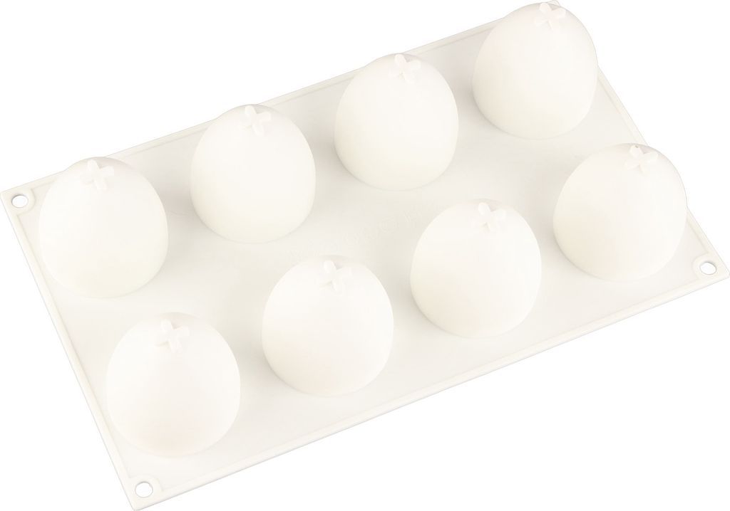 Eierförmige Kuchenform, 8 Mulden, Silikonform, Antihaftbeschichtung, DIY-Gebäckform