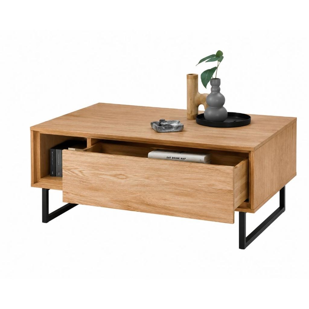 Couchtisch B 110 x H 40 x T 70 cm JACKSON – Eiche Produktbild 