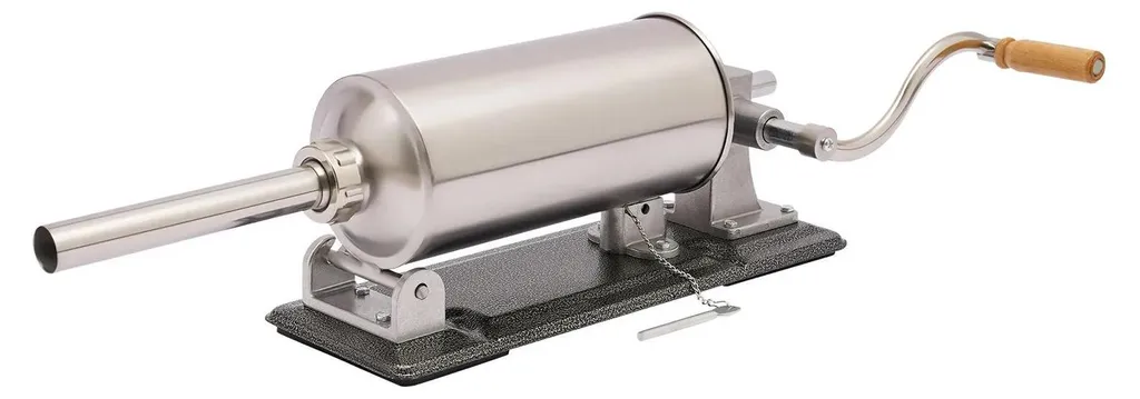 Faire ses saucisses maison avec le poussoir horizontal 4L inox 8 tubes