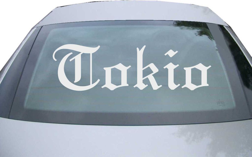 Indigos UG - Aufkleber Heckscheibe & Motorklappe DE6888 - silber - 600x177 mm - Cokio - Auto Scheiben Fenster Heckklappe Tuning Racing JDM - Die cut