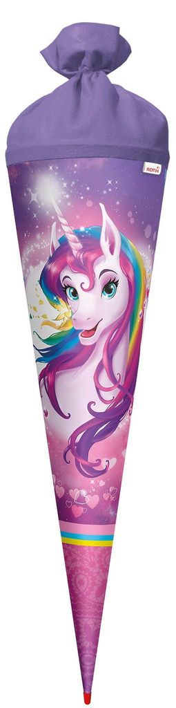 Roth Schultüte 70cm rund Einhornportrait Produktbild 