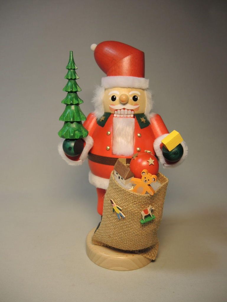 Nussknacker Weihnachtsmann mit Sack Höhe 29cm NEU