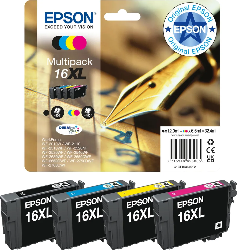 Epson T1636 XL Multipack : Évitez les Bavures et Imprimez Plus Longtemps - 5