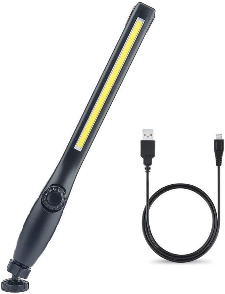 Wiederaufladbare LED-Arbeitsleuchte mit Magnet und USB-Anschluss, 360°-Drehung, wiederaufladbare LED-Inspektionslampe, Inspektionslampe für Haush...