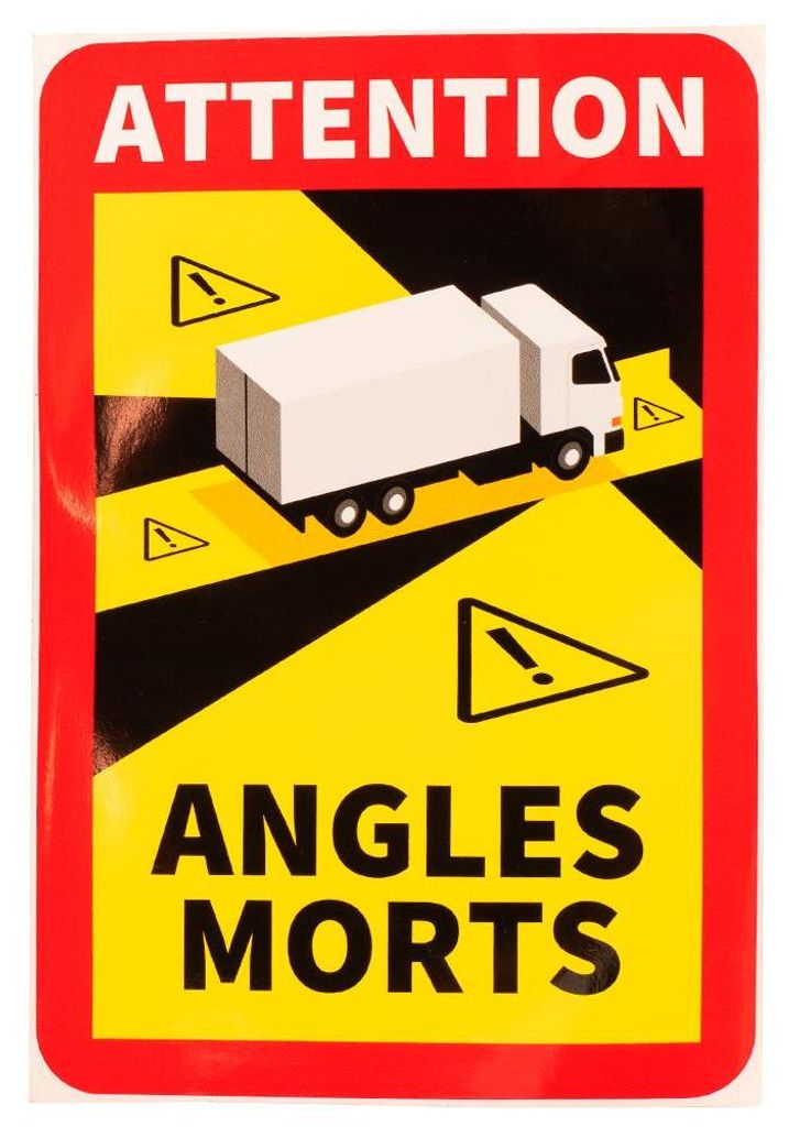 Reflektierender Aufkleber Hermon Warnschild "Totes Feld" 250X170Mm