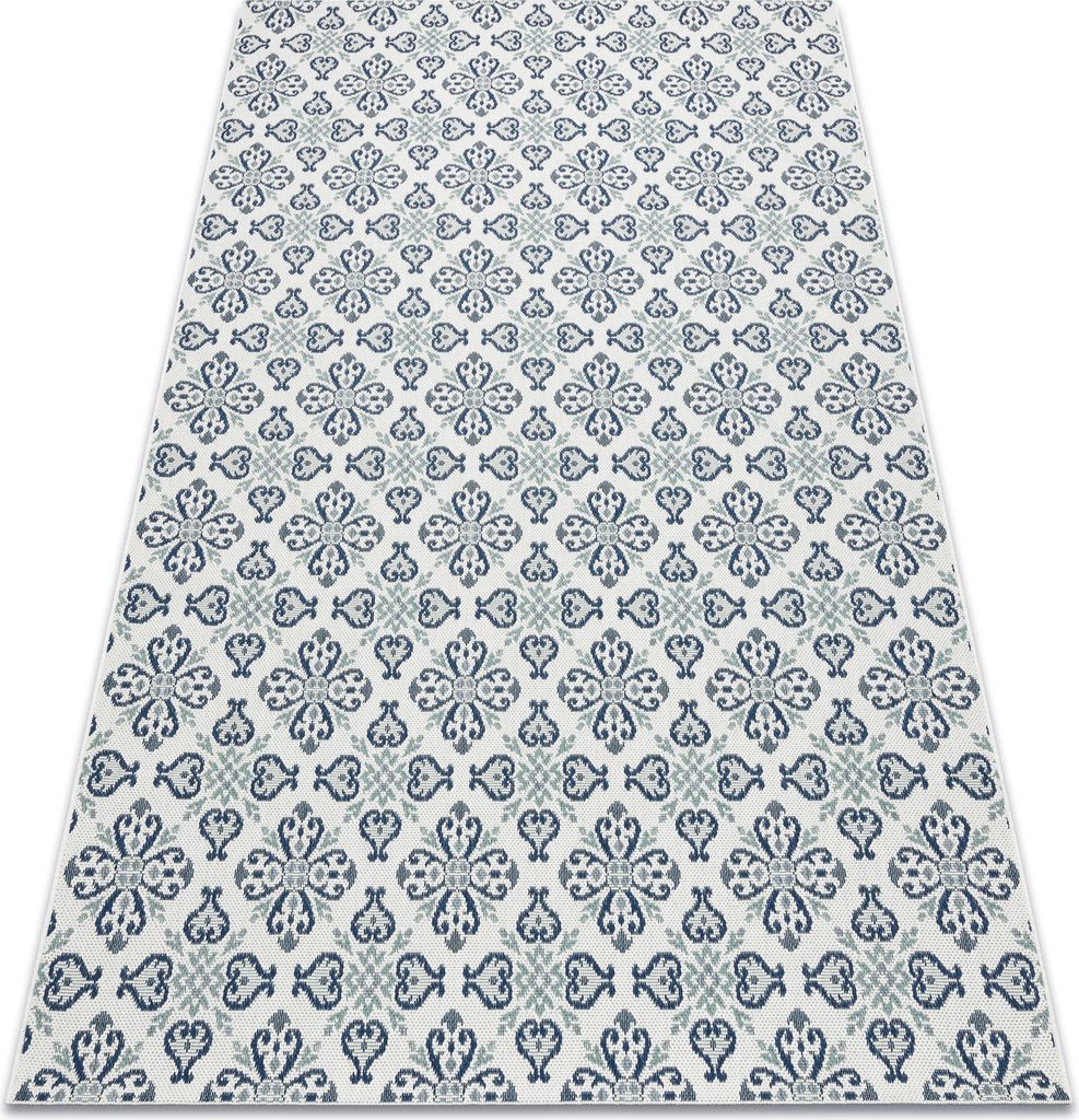 Teppich COLOR 19246/969 SISAL Blumen Weiß Weiß 140x200 cm Produktbild 