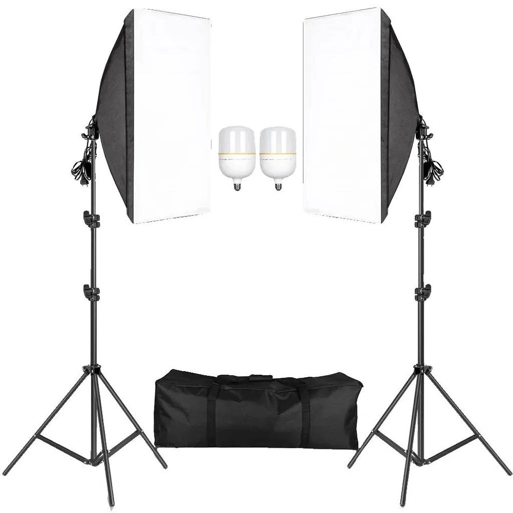 Kit Éclairage Vidéo YouTube et Portrait avec Boîte à Lumière Pro