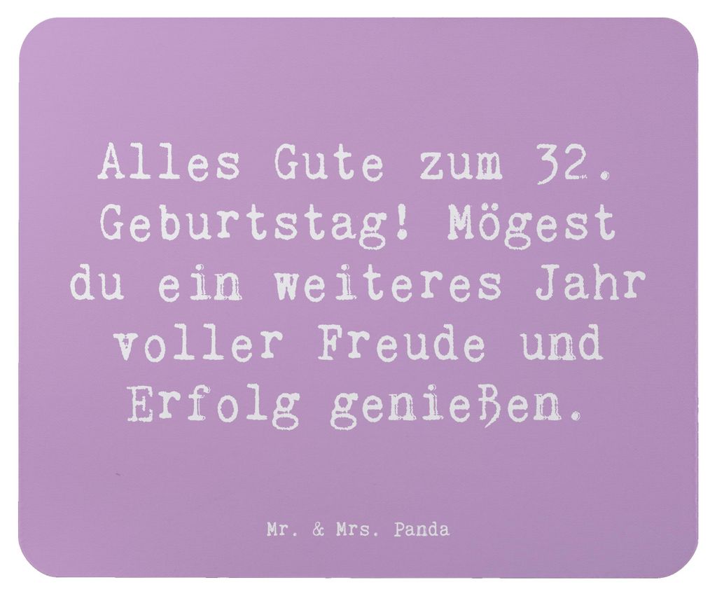 Mr. & Mrs. Panda Mauspad Spruch 32. Geburtstag - Lavendeltraum - Geschenk, Mousepad, Erfolg, mausteppich, Lebensjahr, Mouse Pad, Jubiläum, Alter, ...