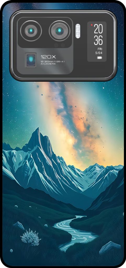 Smartphonica Telefon Fall geeignet für Xiaomi Mi 11 Ultra mit Sternenhimmel Impressum - TPU Backcover Fall mit Raum und Milkyway Design