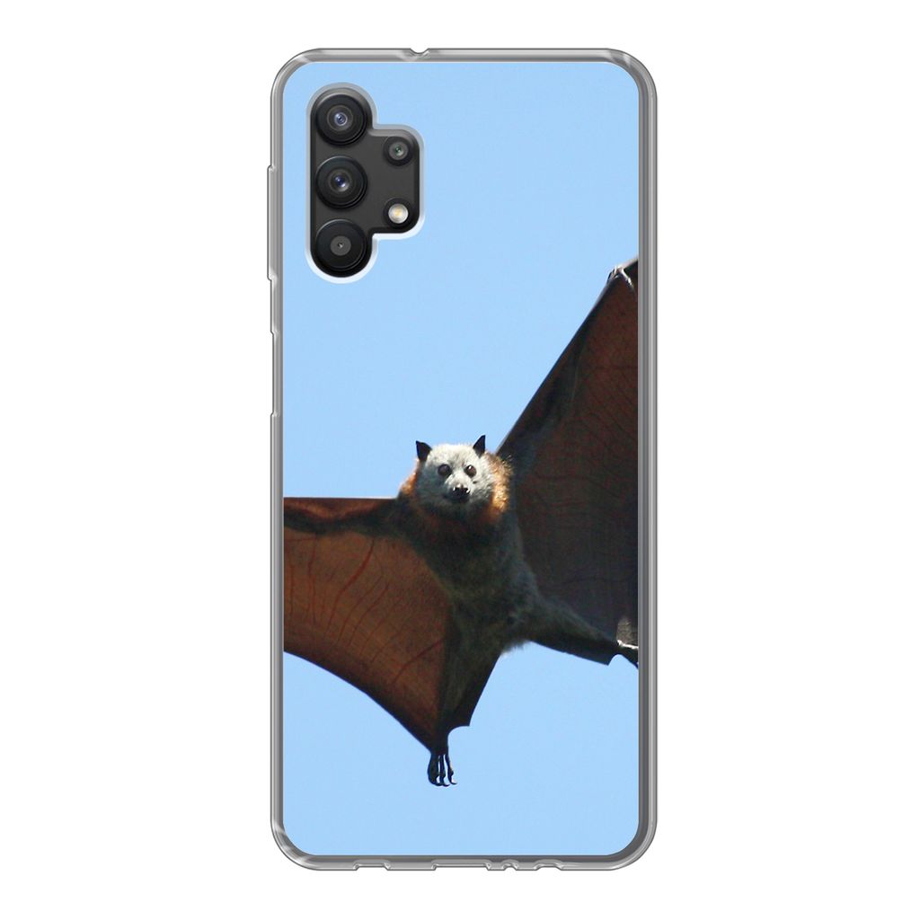 MuchoWow Handyhülle Schutzhülle Hülle für Samsung Galaxy A32 5G Fledermaus - Luft - Flügel Silikon Softcase Handy Hülle - Softcase