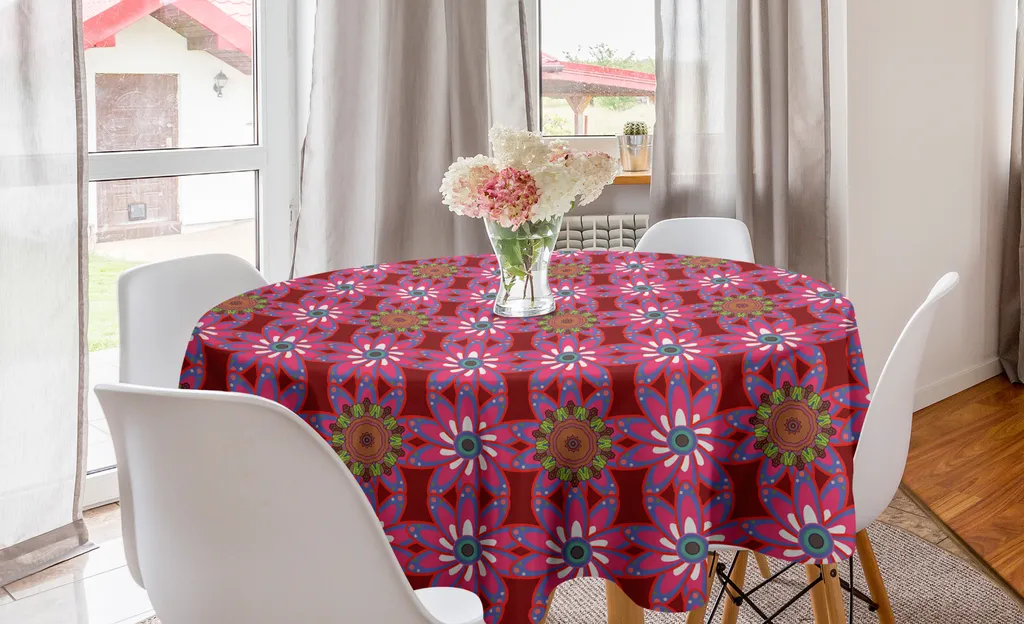 ABAKUHAUS Tovaglia Rettangolare 140x200 Cm – Magenta Fucsia, Impermeabile E Antimacchia
