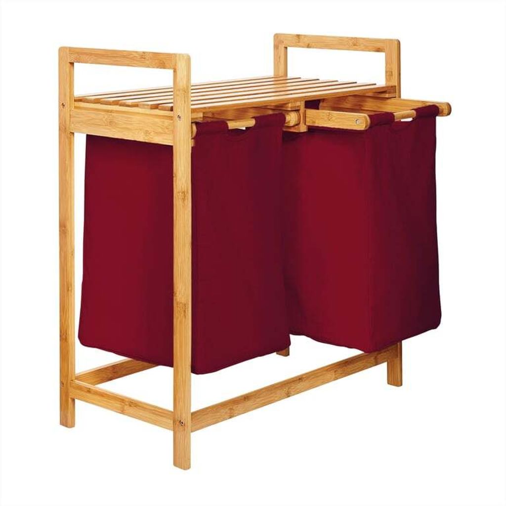 Lumaland Panier à linge en bambou 2 sacs à linge Image du produit 