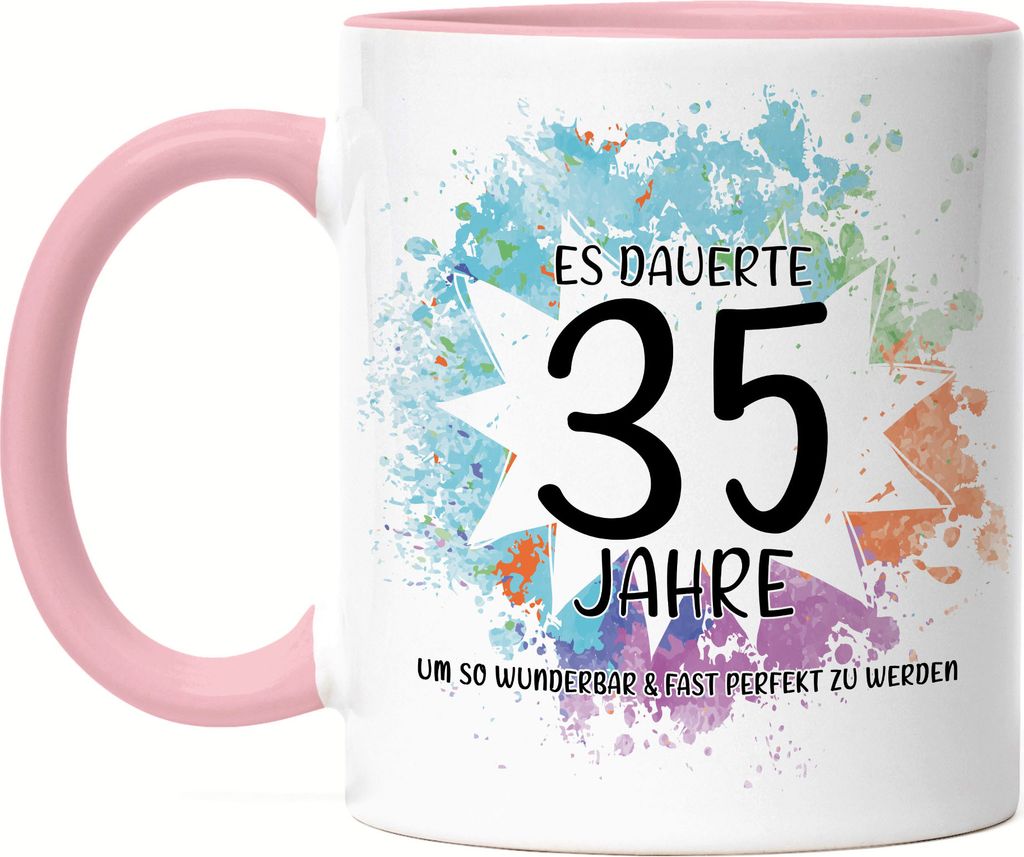 Es Dauerte 35 Jahre Um So Wunderbar Zu Werden Tasse Rosa Geburtstagsgeschenk 35 Jahre Alt Humor