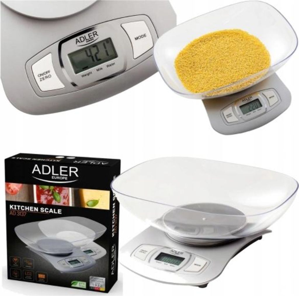 Adler AD 3137 Waga kuchenna, Pojemność 5 kg, Podziałka 1 g, Obrázek produktu 