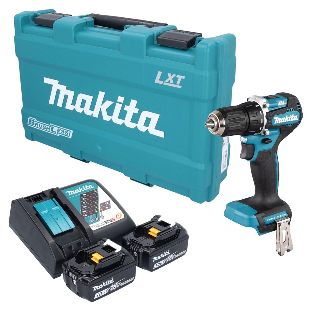Makita DDF 487 RFK Akku Bohrschrauber 18 V 40 Nm Brushless Produktbild 