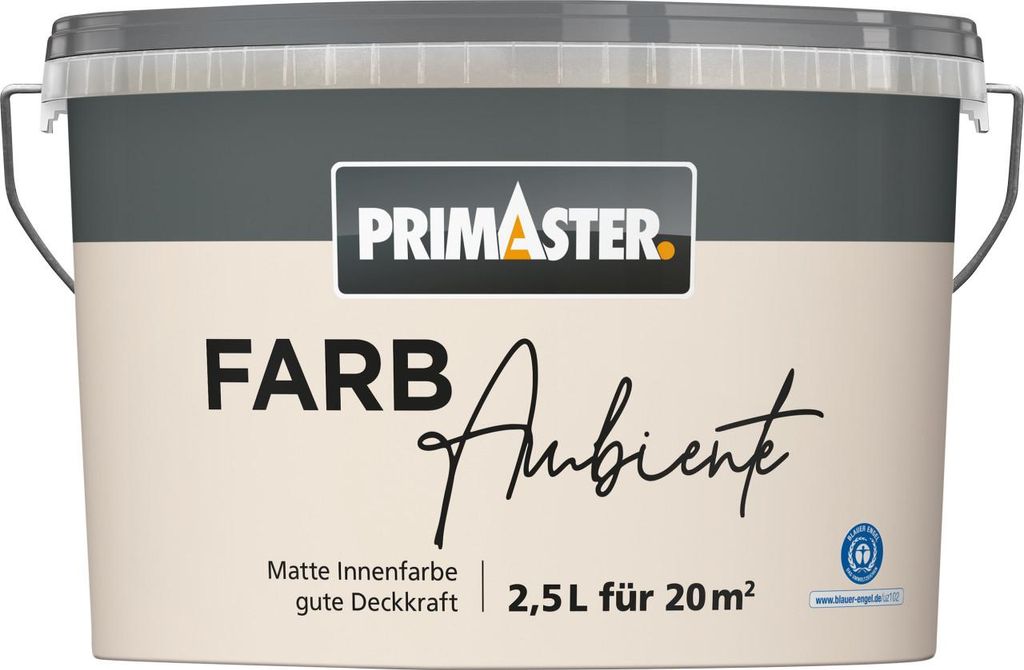 Primaster Farbambiente Wandfarbe matt sand 2,5 L Produktbild 