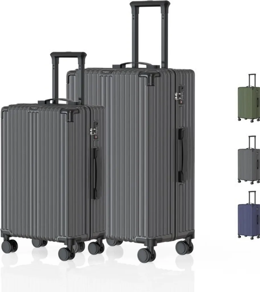 Valises avec Roulettes Pivotantes et Serrure TSA - Set 2 Pièces Gris
