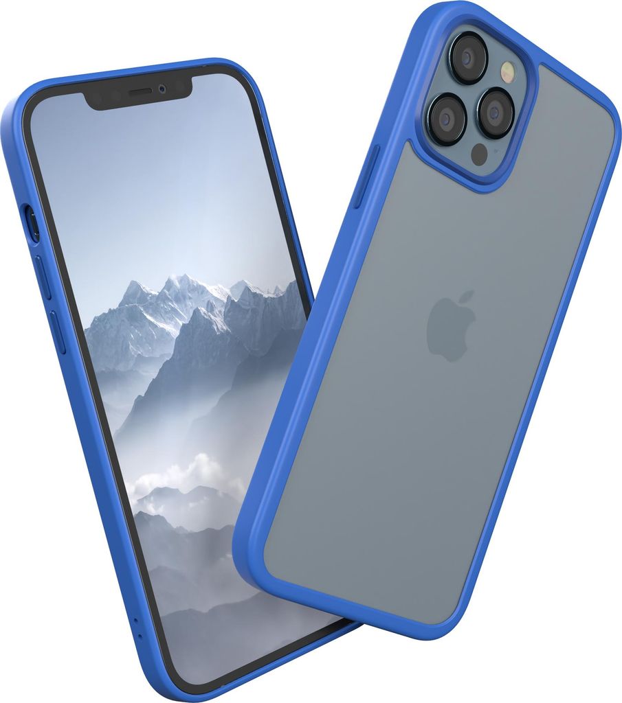 EAZY CASE - Outdoor Case kompatibel mit Apple iPhone 12 Pro Max, stoßfest, kratzfest, mit Kameraschutz, Silikonhülle in Blau