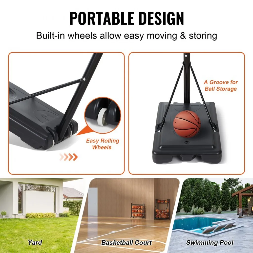 Panier Basket Réglable et Résistant aux Intempéries - Base Eau ou Sable - 6