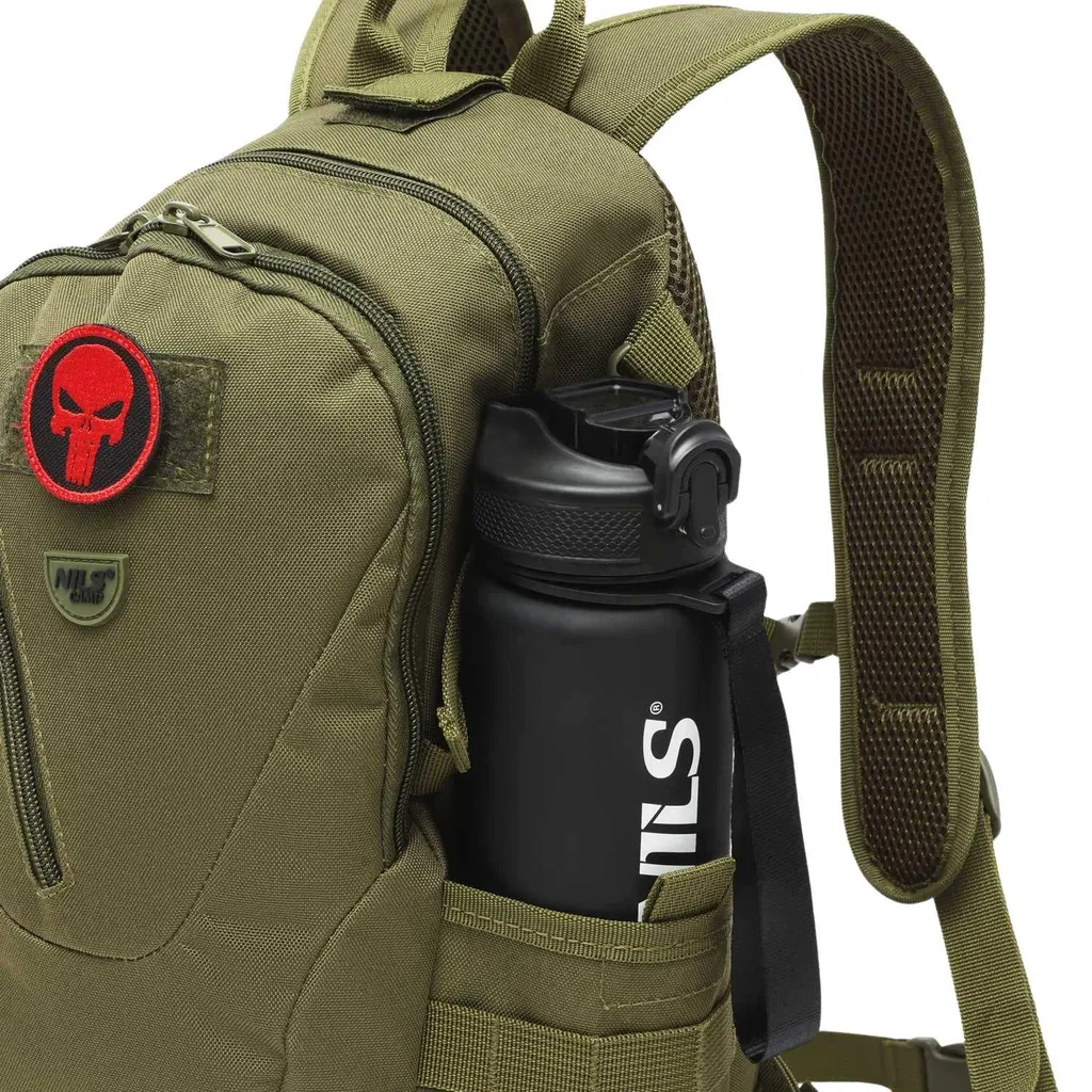 Sac tactique vert 25L ultra résistant avec compartiments multiples - 8