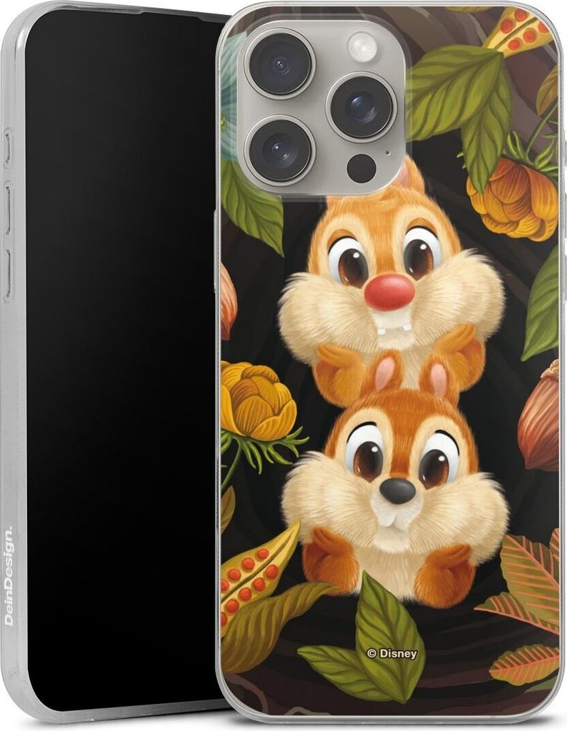 DeinDesign Slim Hülle für Apple iPhone 16 Pro Max Silikon Case Ultra Dünn Handyhülle Disney Offizielles Lizenzprodukt Chip und Chap
