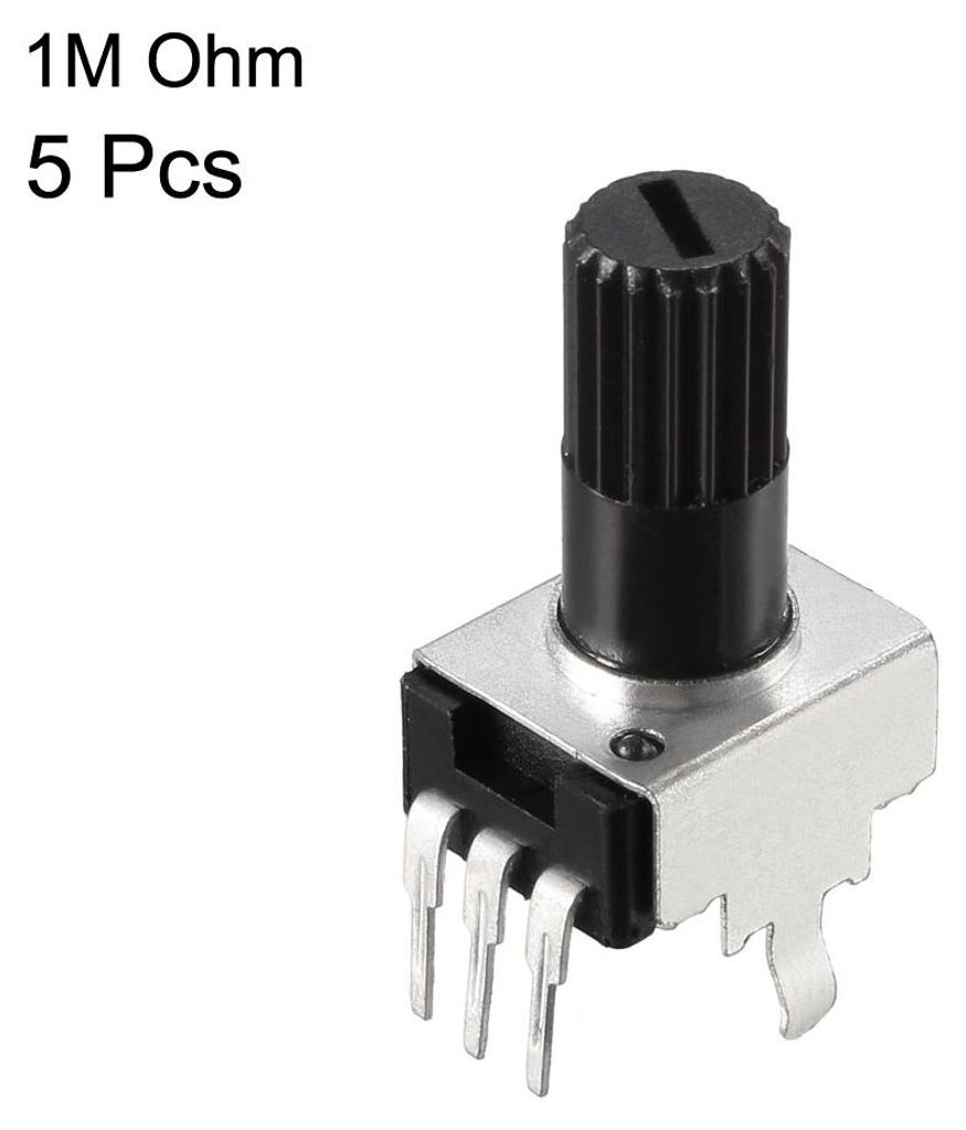 5Stš¹ck Potentiometer 1M Ohm Varistor Single Kreis Kohleschicht Kegel Schwarz de