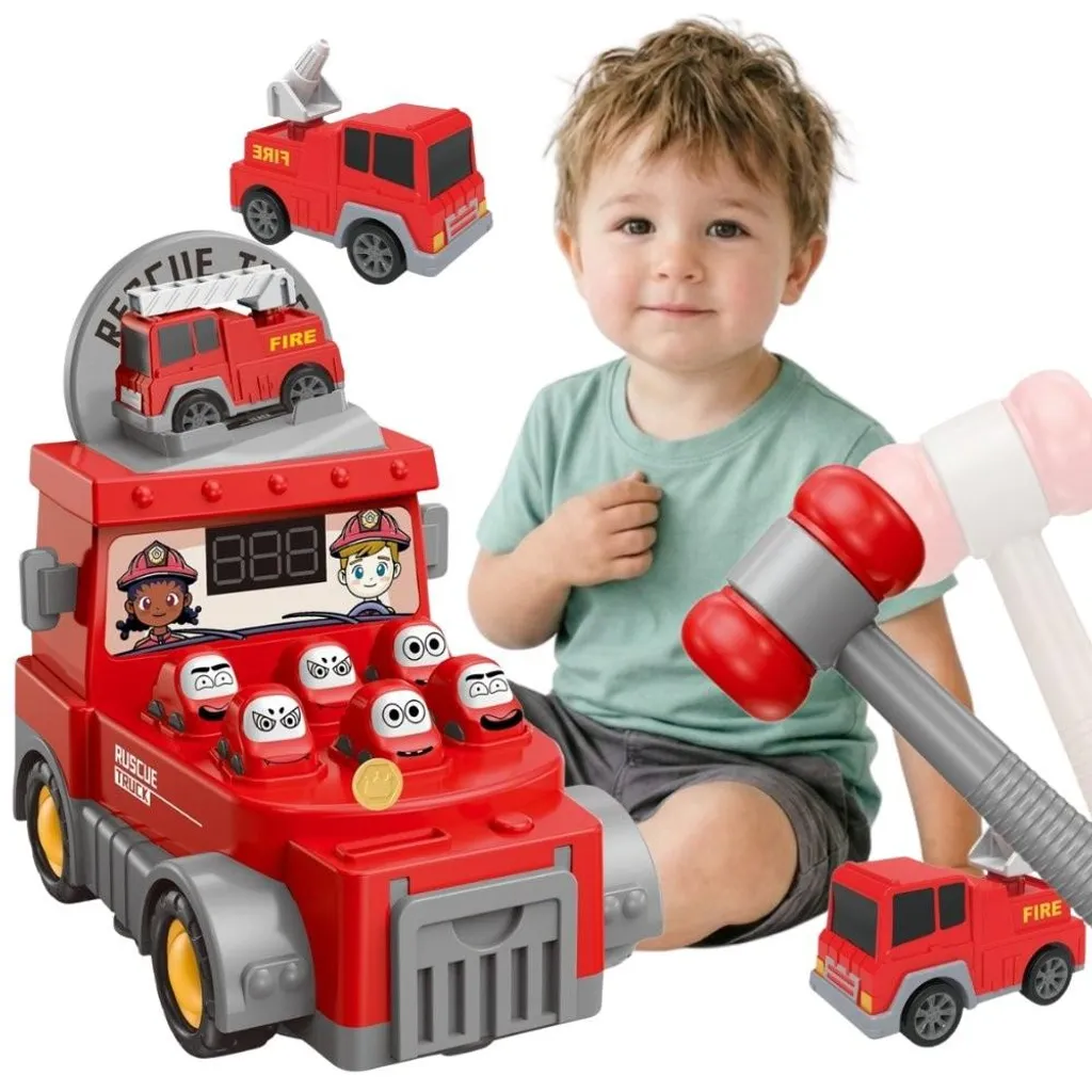 Jeu de Marteau Caserne de Pompiers Woopie Hammer Strike avec Figurine