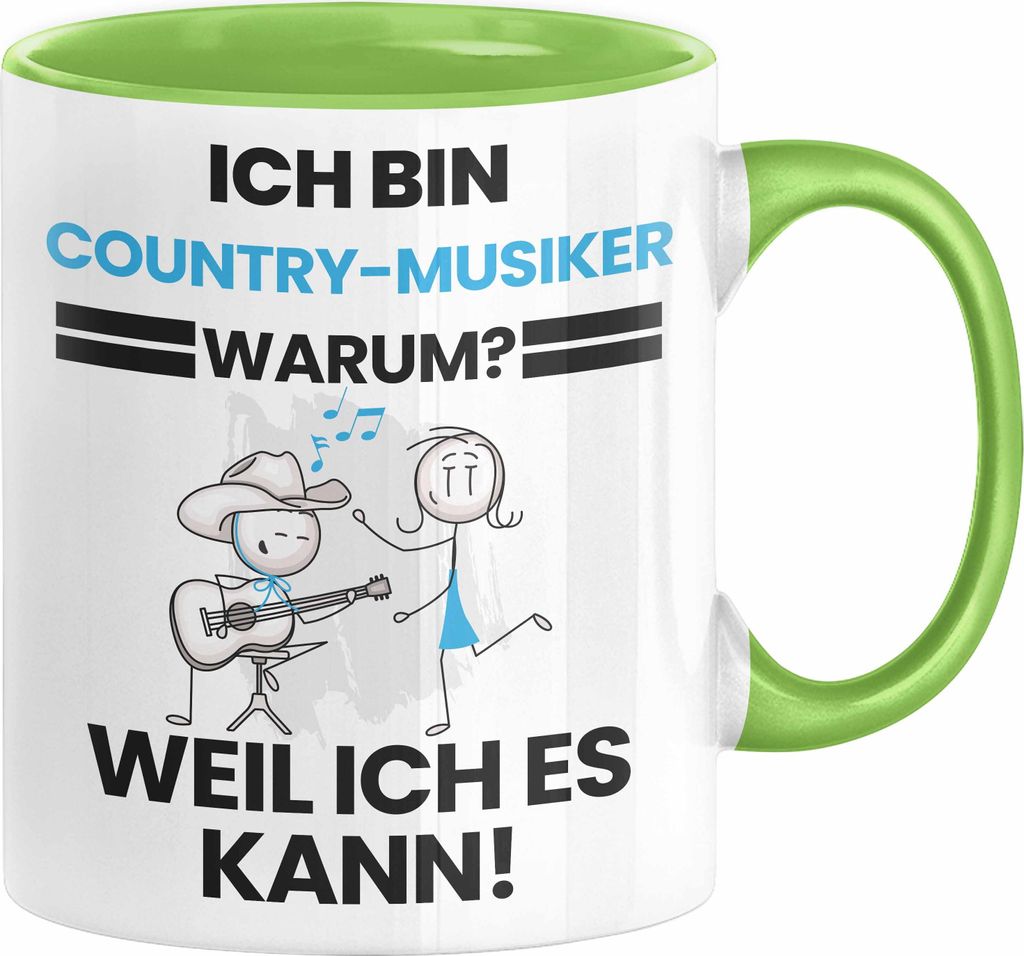 Country-Musiker Geschenk Tasse Lustiger Spruch Ich Bin Country-Musiker Warum Weil Ich Es Kann Geschenkidee Bester Country-Musiker Geburtstag Kaffee...