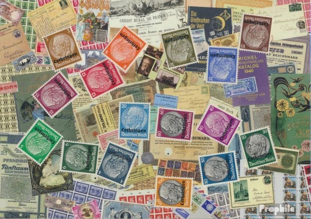 Briefmarken Lothringen (Dt.Bes.2.WK.) 16 verschiedene Marken postfrisch