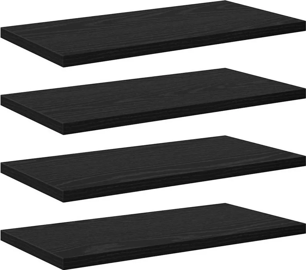Set 4 Mensole SYFAX Nero 40x20 cm - Ordine e Stile in Ogni Stanza