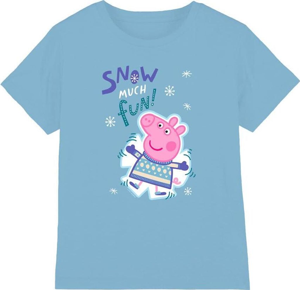 Peppa Pig - "Snow Much Fun" T-Shirt für Kinder TV5032 (152-158) (Himmelblau)