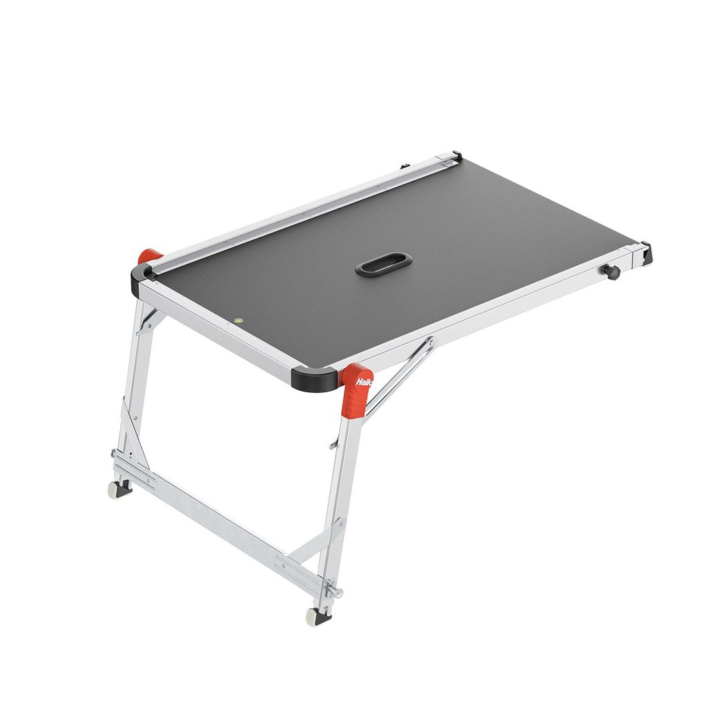Hailo TP2 Pro Treppenpodest - Arbeitsplattform für Hailo-Leitern bis 4 Stufen - Stabiler Rahmen aus Aluminium - für Private und gewerbliche Nutzu...