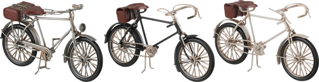 J-Line Dekoration Rennrad - Metall - Mix - 3 StÃ1/4cke
