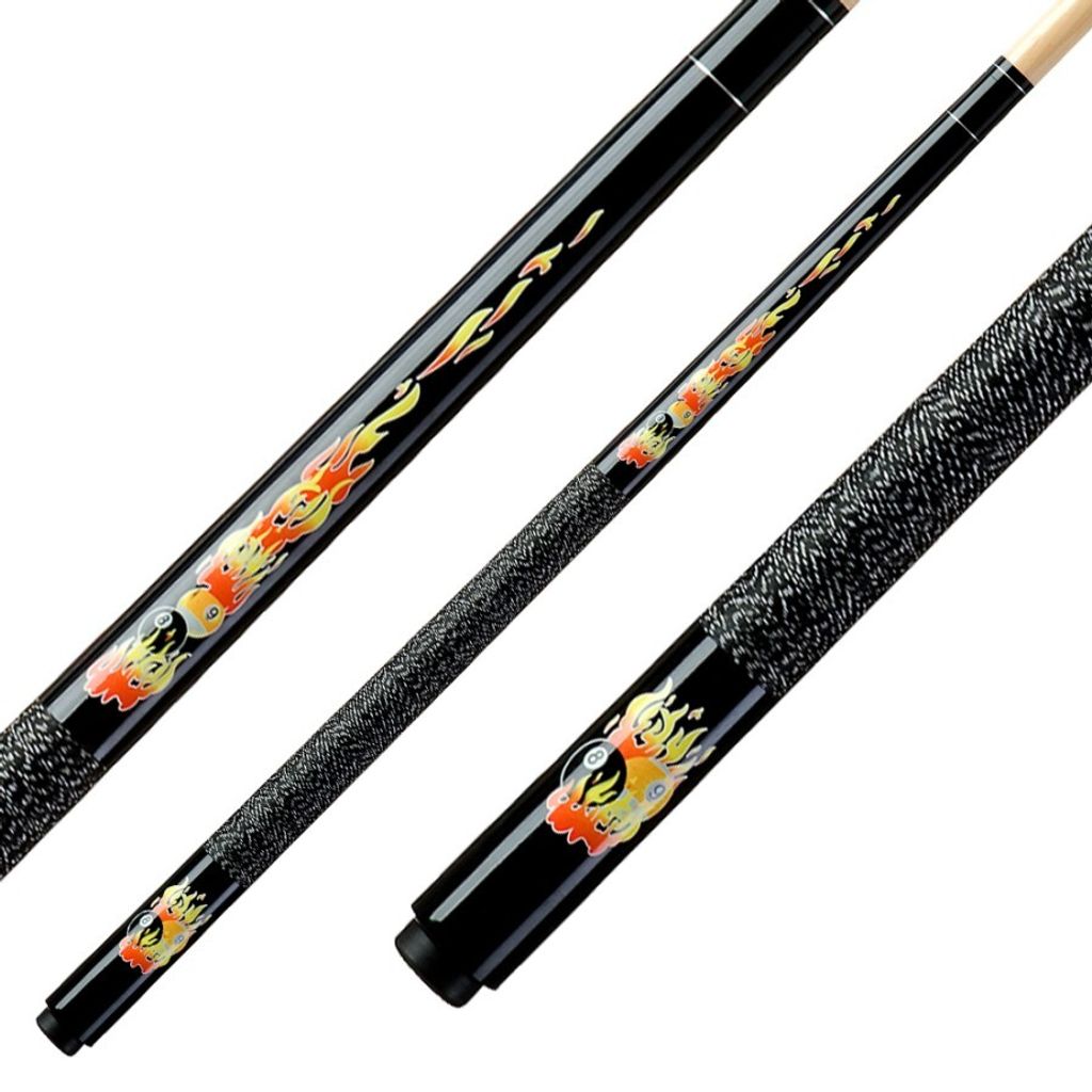 Kinder Queue Classic Flames, schwarz, 123 cm