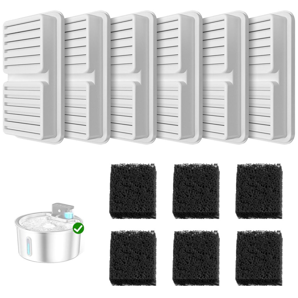 Katzenbrunnen Filter Replacement Set, 6 Aktivkohlefilter, 6 Produktbild 