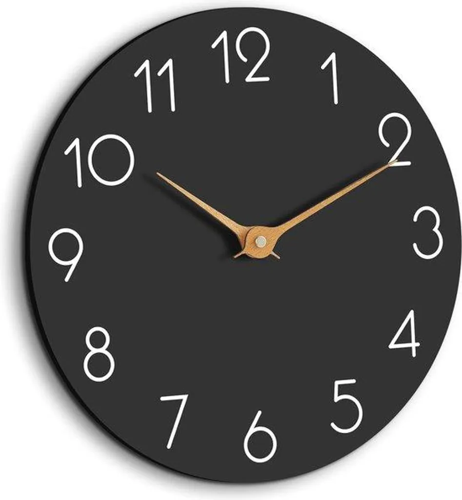 Horloge murale Silent 14 pouces : grande pendule silencieuse à piles