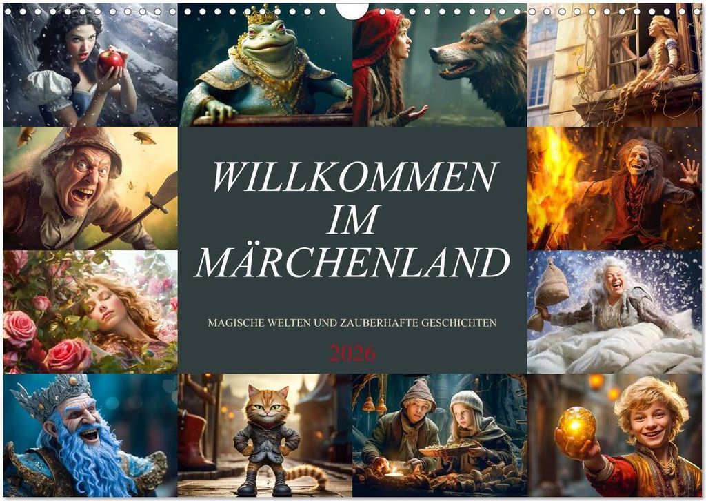 Willkommen im Märchenland (Wandkalender 2026 DIN A3 quer), CALVENDO Monatskalender
