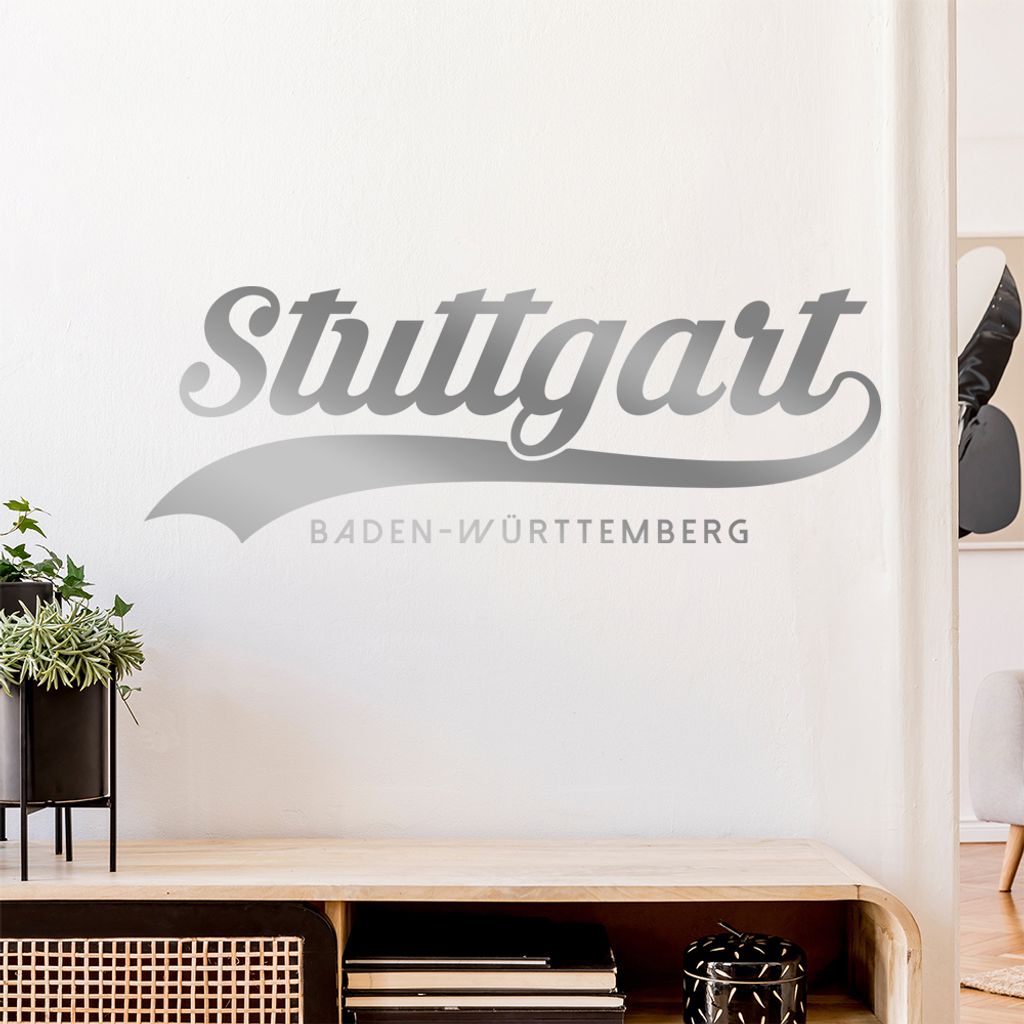 Stuttgart Baden-Württemberg Wandtattoo Wandaufkleber Wall Sticker - Dekoration, Küche, Wohnzimmer, Schlafzimmer, Badezimmer